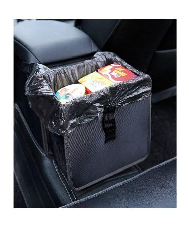Powerful car garbage can car waste bin waterproof waste container Ousproof car seat bag for garbage black 7ltr capacity 1 piece (1 Pack)