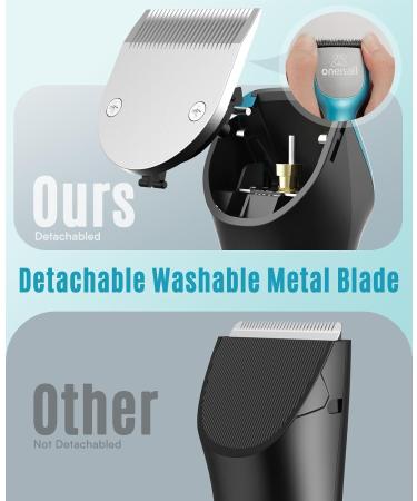 oneisall Professional Dog Clippers for Thick Hair - Heavy-Duty Cordless Grooming Clippers with Metal Blade for Cockapoo - Blue - Buy Online on SooperMarket.com