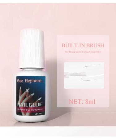 2Pcs Strong Nail Glue for Acrylic Nails & Press on Nails - Long Lasting Professional Nail Bond (16ml) - Buy Online on SooperMarket.com
