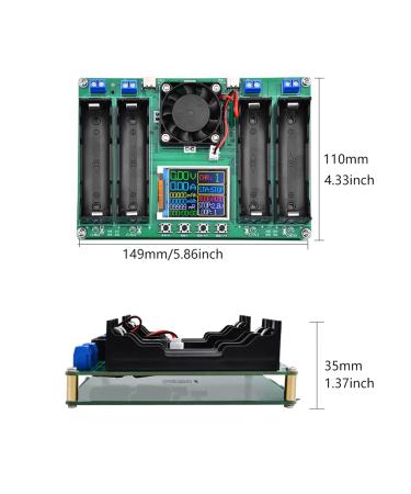 18650 Battery Capacity Tester 4 Channel Data Reset Wide Usage Battery Internal Resistance Meter DC5V for Measurement - Buy Online on SooperMarket.com