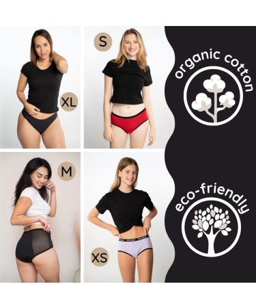 Noblood Eco-Friendly Period Underwear | Washable Cotton Briefs for Menstruation | 2-3 Tampon Absorbency | Sizes XXS to 3XL | Ideal for Girls | Includes Laundry Bag - Buy Online on SooperMarket.com