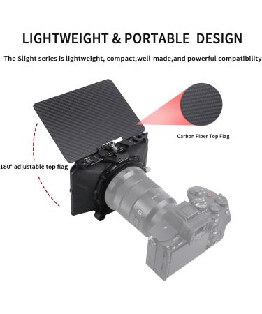 Foto4easy Mini Matte Box: Lightweight 15mm Rod Support for DSLR Mirrorless Cameras - Compatible with 67mm/72mm/77mm/82mm Lenses - Supports 4x4/4x5.65 Filters - Black Standard Edition - Buy Online on SooperMarket.com
