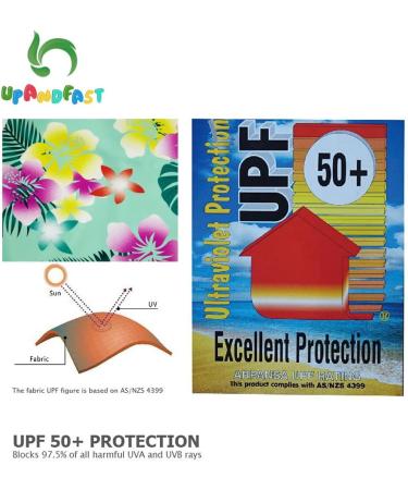 UPF 50+ Sun Protection Baby Girls Swimsuit with Snap Bottom | Green Flower | 18-24 Months - Buy Online on SooperMarket.com