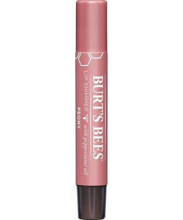 Burt's Bees Lip Shimmer for Women - Peony | Moisturizing & Hydrating Lip Balm with Vitamin E & Coconut Oil | 100% Natural | 0.09 oz - Buy Online on SooperMarket.com