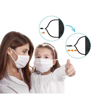 Silicone Cord Locks for Masks - Adjustable Drawstring Toggles for Elastic Bands - Non-Slip Earloop Stopper Adjuster - White (100Pcs) - Buy Online on SooperMarket.com