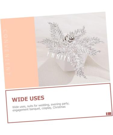 WOFASHPURET Bridal Comb Bride Hair Comb Clip Bride Hairpiece Bridal Headpieces for Wedding Women Hair Accessories Wedding Party Headpiece Floral Decor Combs Temperament Women's Decorate Alloy - Buy Online on SooperMarket.com