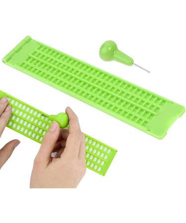 Oniuezky Braille Slate & Stylus - 4-Line 28 Cell Braille Writer & Typewriter for Blind Learning & Writing - Buy Online on SooperMarket.com