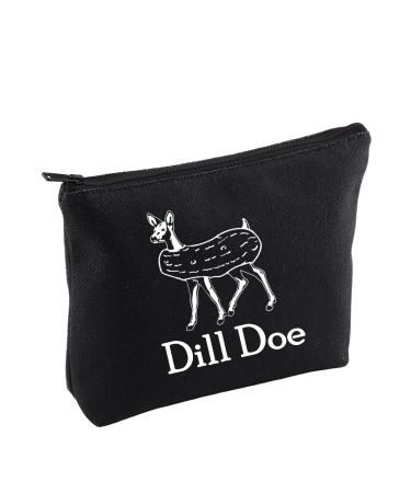 CENWA Funny Dill Pickle Gift Dill Doe Humor Deer Cucumber Cosmetic Bag Humorous Deer Gift Dill Doe