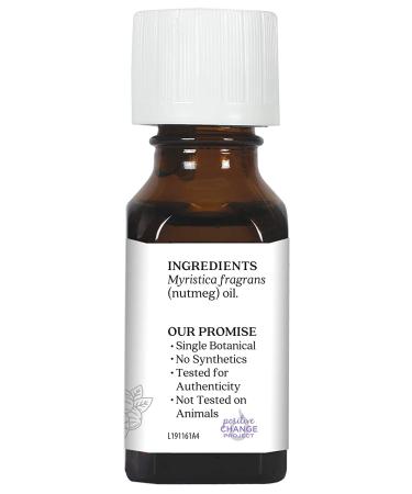 Aura Cacia Pure Nutmeg Essential Oil 0.5 fl. oz | Myristica Fragrans - Aromatherapy & Wellness - Buy Online on SooperMarket.com