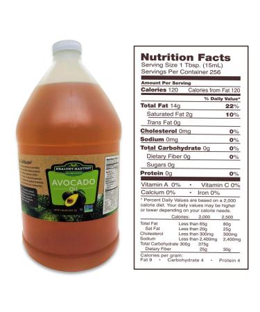Healthy Harvest Non-GMO Avocado Oil - 1 Gallon (128 Fl Oz) - Ideal for Sauces, Cooking, Frying - Nutrient-Rich with Anti-Oxidants - Buy Online on SooperMarket.com