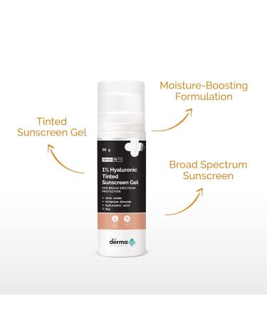 1% Hyaluronic Tinted Sunscreen Gel SPF 60 | Broad Spectrum Natural Tint for Oily to Sensitive Skin | 1.76 oz - Buy Internationally - Buy Online on SooperMarket.com