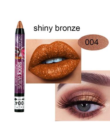 Go Ho 2PCS Shimmer Eyeshadow Sticks - Long Lasting Ultra Pigmented Eye Shadow in Shiny Bronze & Bright Red Copper - Buy Online on SooperMarket.com