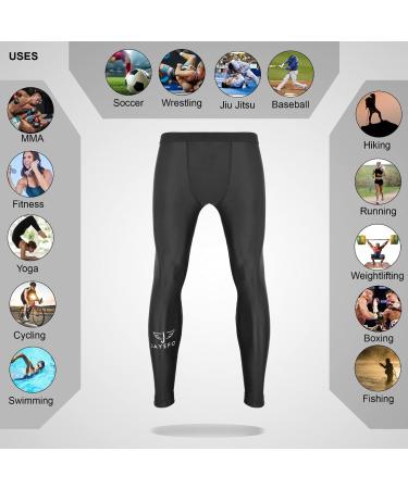 JAYEFO Men's Compression Pants - Rashguard Leggings for Gym, Boxing, MMA, BJJ - Black 32 - Buy Online on SooperMarket.com