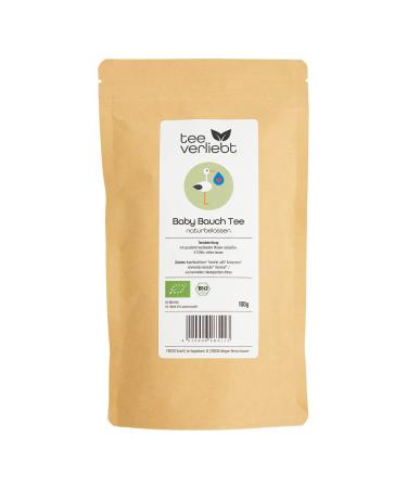 teeverliebt - Baby Belly Tea | 100% natural | for babies and children | Organic tea with chamomile flowers fennel and anise | 100g