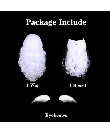 Buy Festive Santa Wig Beard & Eyebrow Set - Realistic Heat Resistant & Adjustable for Christmas Cheer - Buy Online on SooperMarket.com