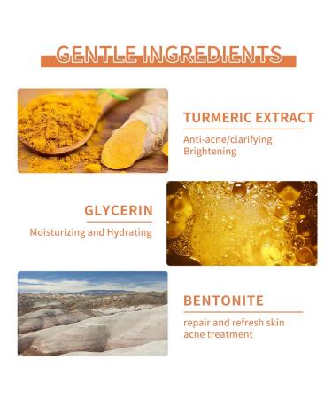 Liyalan Turmeric Clay Mask for Blackheads and Pores - Gleamin Vitamin C Facial Mask for Acne and Dark Spots - Buy Online on SooperMarket.com