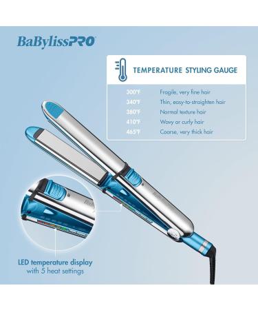 BaBylissPRO Nano Titanium Stainless Steel OPTIMA Flat Iron 1-1/2" Wide Blue - Buy Online on SooperMarket.com