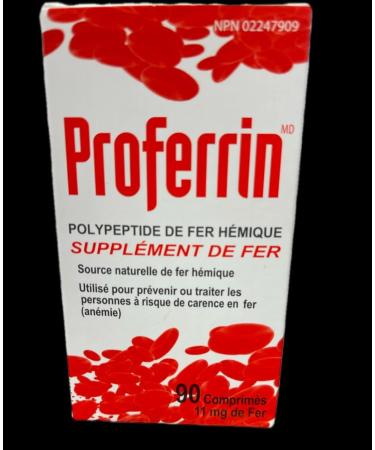 Proferrin 11mg Heme Iron 90Tablets - Buy Online on SooperMarket.com
