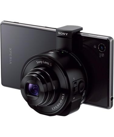 Sony DSC-QX10/B Smartphone Attachable 4.45-44.5mm Lens-Style Camera Black QX 10 Base - Buy Online on SooperMarket.com
