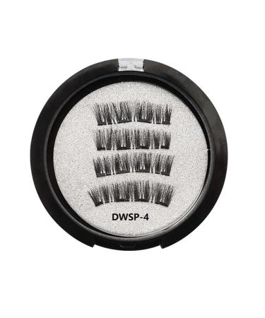 zabeto Magnetic Eyelashes with 2 Pairs Artificial Fiber Magnets Magnetic with Eyelash Curler DWSP-4