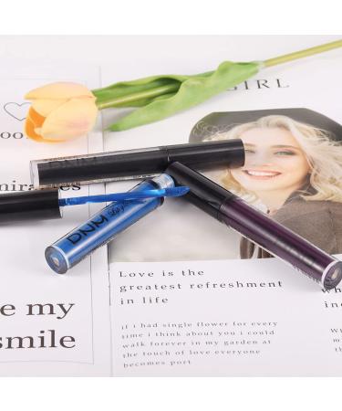 Go Ho Matte Lipstick Set - Waterproof Long Lasting Lip Gloss Trio in Black, Blue, and Purple | Nude Lip Tint Stain Makeup - 3PCS Matte Colors - Buy Online on SooperMarket.com