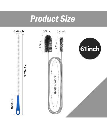 2Pcs Double-Ended Drain Unblocker Tools for Kitchen & Bathroom - Sink & Shower Pipe Cleaner Brush - Unblock Plug Holes Easily - Buy Online on SooperMarket.com
