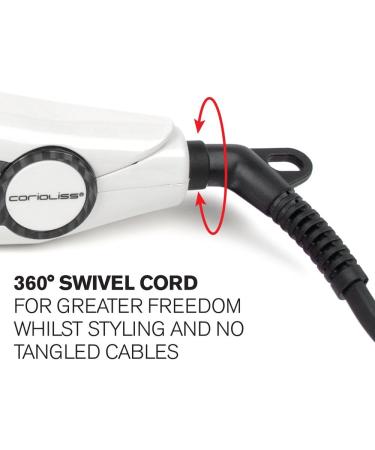 Corioliss C1 Professional Titanium Hair Styling Iron - White Carbon Fiber 1 Ceramic Plates Anti-Frizz & Heat Resistant Pouch - Perfect for Straightening Curls & Flicks - International Shipping Available - Buy Online on SooperMarket.com