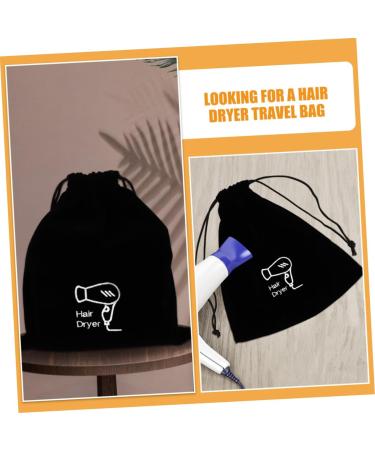 Baluue 5pcs Flannel Hair Dryer Bag Travel Drawstring Bag Hair Tools Travel Bag Hair Dryer Bag for Travel Bag for Hair Dryer Hair Dryer Organizer Flat Ironing Travel Bag Travel Makeup Bag 26.00X23.00X0.50CMx5pcs Blackx5pcs - Buy Online on SooperMarket.com