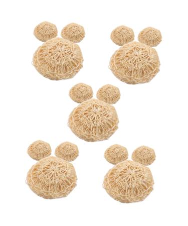 Angoily 15 Pcs Cleaning Bath Ball Travel Portable Bath Cleaning Sponge Portable Bath Tub Cleaning Scrubber Esponja para Ba arse Cleaning Sponges Natural Loofah Sponge Body Bath Towel Sisal