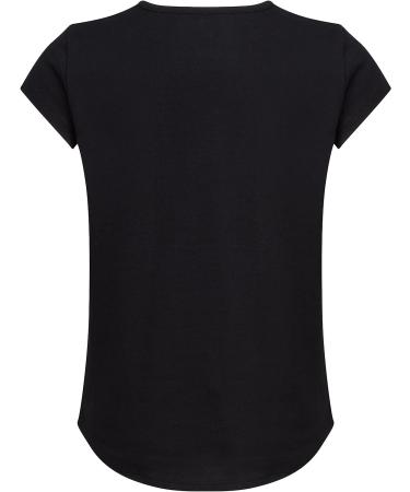 adidas Girls' Big Short Sleeve Essential Tee - Medium Black with Multicolor | Size 23 - Buy Online on SooperMarket.com