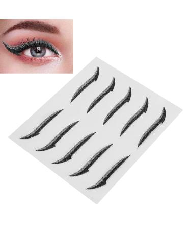 Silver Glitter Winged Eyeliner Stickers - Waterproof & Self Adhesive for Women's Makeup at Weddings & Parties - Buy Online on SooperMarket.com