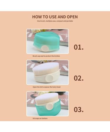 Kids Sunscreen Brush Compact Skin Friendly Multipurpose Soft Bristles Kids Sunscreen Applicator with Protective Cover for Travel (Green) - Buy Online on SooperMarket.com
