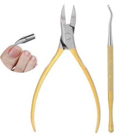 Toe Nail Clipper Streamlined Handle Remove Edges Of Nails Cuticle Clipper Stainless Steel for Hand for Cuticle for Dead Skin(Tyrant Gold) - Buy Online on SooperMarket.com