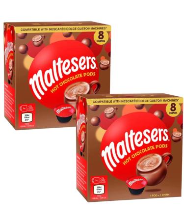 Hot Chocolate Pod Bundle With Hot Chocolate Malteser Pods Pack 8x17g (2 Pack)