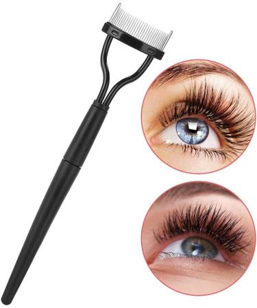 Dekaim Eyelash Comb Beauty Makeup Lash Separator Foldable Metal Eyelash Brush Comb Mascara Curl Tool - Buy Online on SooperMarket.com