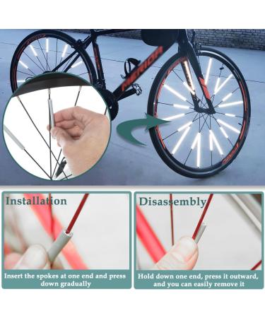 Kindoyo Spoke Reflectors for Bikes - 360 Visibility 72-Piece Bicycle Reflector Kit Alternative to Cat Eyes & Spoke Lights International Shipping - Buy Online on SooperMarket.com