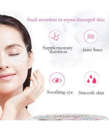 60 Pcs Snail Collagen Eye Patches Deep Moisture Dark Circle & Swelling Reducer | Calming Eye Flaps for Radiant Skin - Buy Online on SooperMarket.com