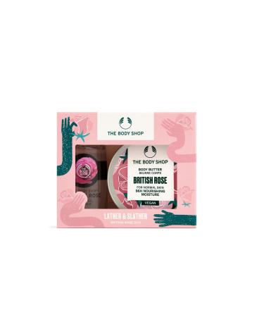 The Body Shop Lather & Slather British Rose Duo Gift Set  for Normal Skin  Vegan