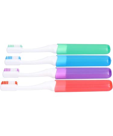 Portable Toothbrush 4 Pack - Fine Hair Oral Cleaning for Travel & Stain Removal - Buy Online on SooperMarket.com