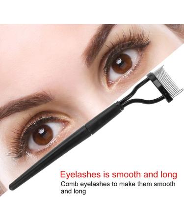 Dekaim Eyelash Comb Beauty Makeup Lash Separator Foldable Metal Eyelash Brush Comb Mascara Curl Tool - Buy Online on SooperMarket.com