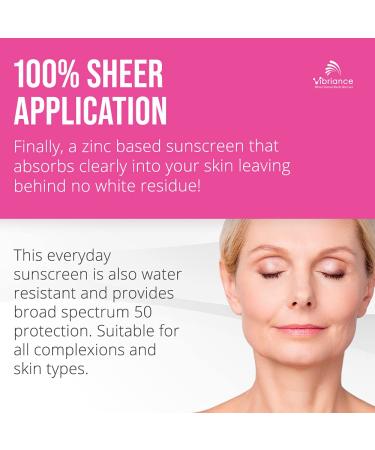 Vibriance Sheer Zinc Moisturizing Sunscreen SPF 50 for Skin Rejuvenation - 1.7 fl oz - Buy Online on SooperMarket.com