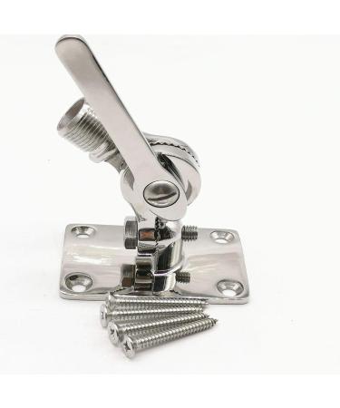 Marine VHF Antenna Mounts, Ratchet Mount,Heavy Duty Marine VHF Antenna 316 Stainless Steel Boat Adjustable Base
