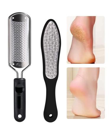 Oneleaf 2PCS Professional Pedicure Rasp Foot File Cracked Skin Corns Callus Remover for Extra Smooth and Beauty Foot (Black) (Black)