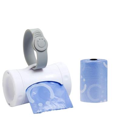 Ubbi Retractable on the Go Bag Dispenser for Baby Travel Diaper Bag Accessory Must For Newborn Helpul Baby Item Baby Gift Lavender Scented White