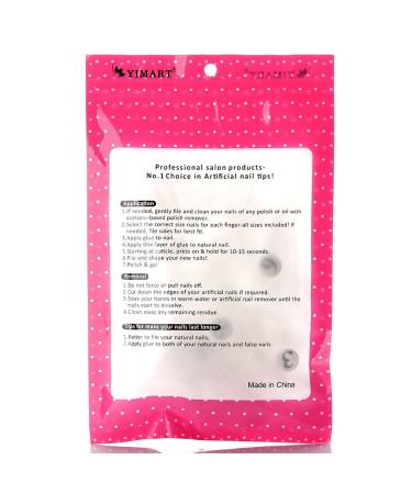 Yimart 500pcs Stiletto Clear False Nails - Oval Sharp Full Cover Nail Tips for Acrylic & Gel - Nail Art Decoration Salon - Buy Online on SooperMarket.com