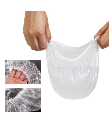 Xutong Disposable Shower Caps - 100pcs Transparent Elastic Band Caps for Home Spa Hotel & Hairdressers - International Shipping Available - Buy Online on SooperMarket.com