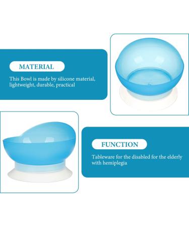 Suction Cup Bowl Silicone Scooper Bowl Suction Plate Disabled Person Bowl Self Feeding Bowl Elderly Assistant Dish for Handicapped Person - Buy Online on SooperMarket.com
