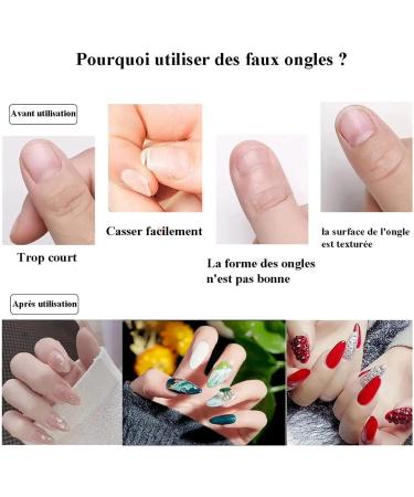 WJIASI Natural False Nails Oval French Acrylic Nails Artificial Nails Tips for Girls Women(500 Pieces 10 Sizes) (Waterdrop - Clear) - Buy Online on SooperMarket.com