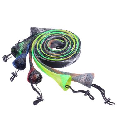 SF Fishing Rod Sock Fishing Rod Sleeve Rod Cover Braided Mesh Rod Protector Pole Gloves Fishing Tools for Spinning Fishing Rod,Casting Rod,Musky Rod, Ice Rod, Fly Rod, Spey Rod 6pcs-fit Casting Rod-six Colors Fit Casting Rod 6-1/2 FT to 7-1/2 FT