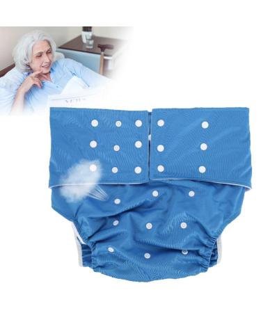 Adult Pocket Nappy Washable Adult Pocket Nappy Cover Close-Fitting Adjustable Reusable Diaper Cloth for Incontinence Care Protective Underwear Suitable for Men Women Teen(Dark Blue)